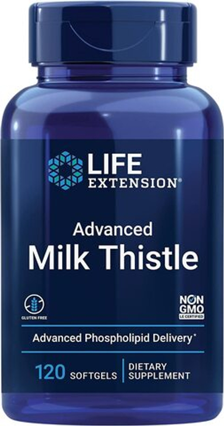 Life Extension, Расторопша, Advanced Milk Thistle, 120 капсул