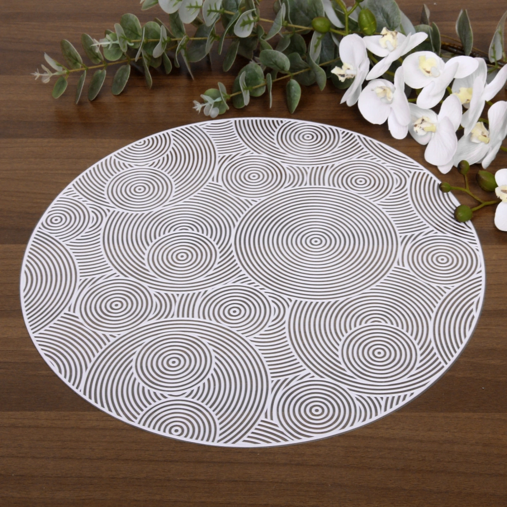 Салфетка на стол 38см «Бесконечность», белая