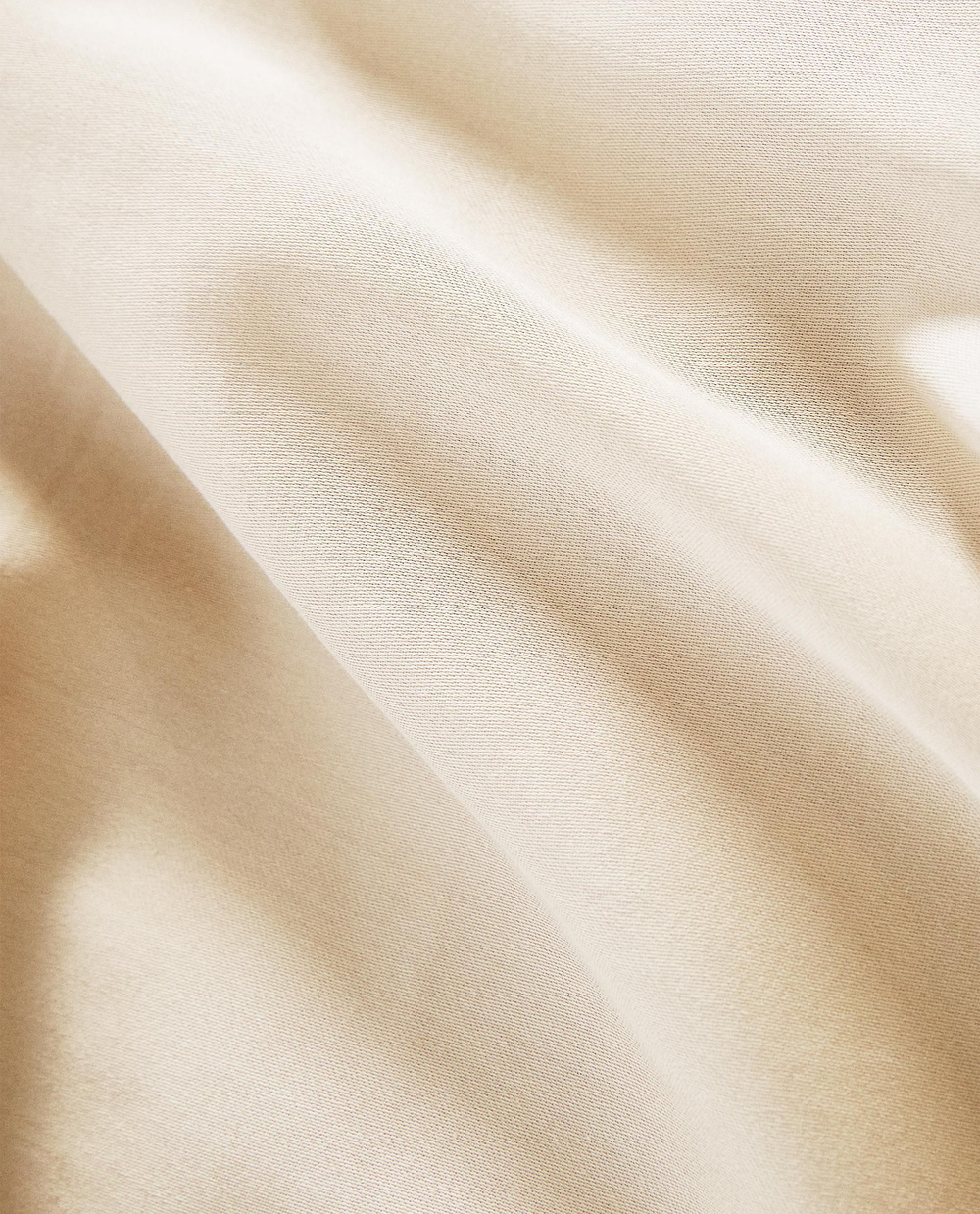 Zara Home - Атласная простыня с эластичной лентой, высота 30 см (вес 300 нитей), экрю, 180х200х30 см