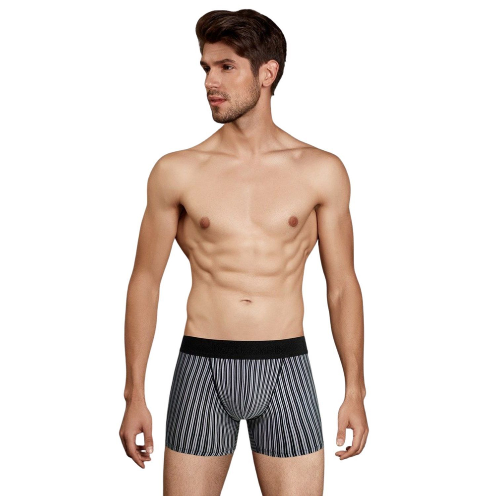 Мужские трусы-боксеры в полоску Doreanse Stripes (Размер: L) (Цвет: бордовый)