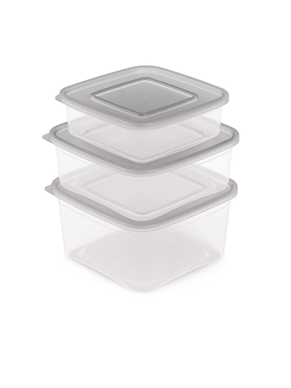 Набор контейнеров для СВЧ (0,4л;0,7л;1л) серый (1925)