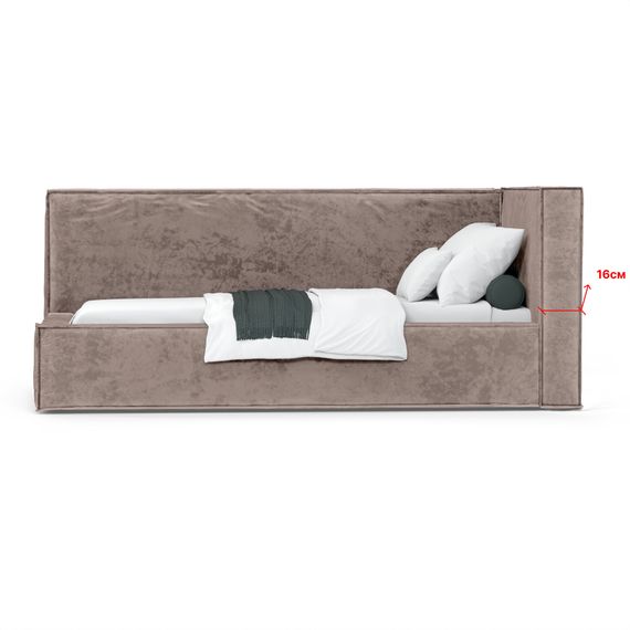 Кровать Bever ПРАВАЯ 90 с ортопедическим основанием без ПМ Nebby 211