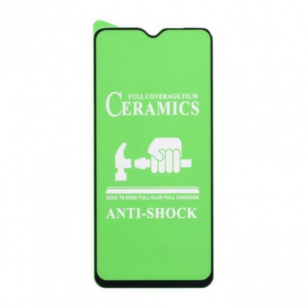 Защитное стекло Ceramics Samsung M01 (черный) 9D тех.упаковка
