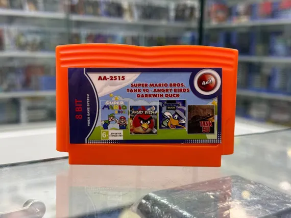 Картридж 8-Bit - 4в1 TANK 90 +DARKWIN DUCK + MARIO Bros.