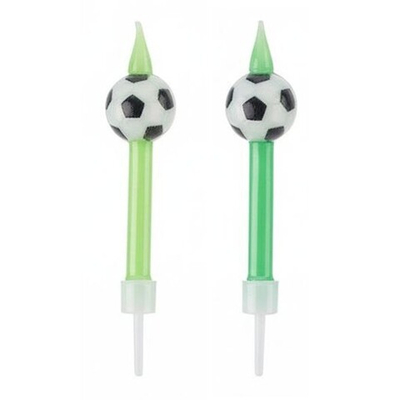 Свечи фигурные «Футбольный мяч» с держателем 6 см, 6 шт