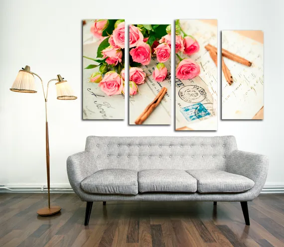 Модульная картина "Букет из роз"