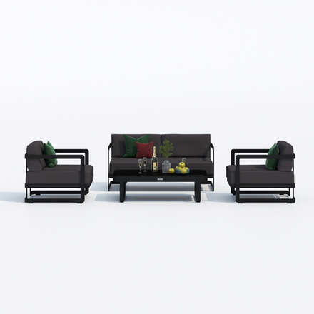 Лаунж зона Ideal Patio СИЛЕНА антрацит - каркас карбон