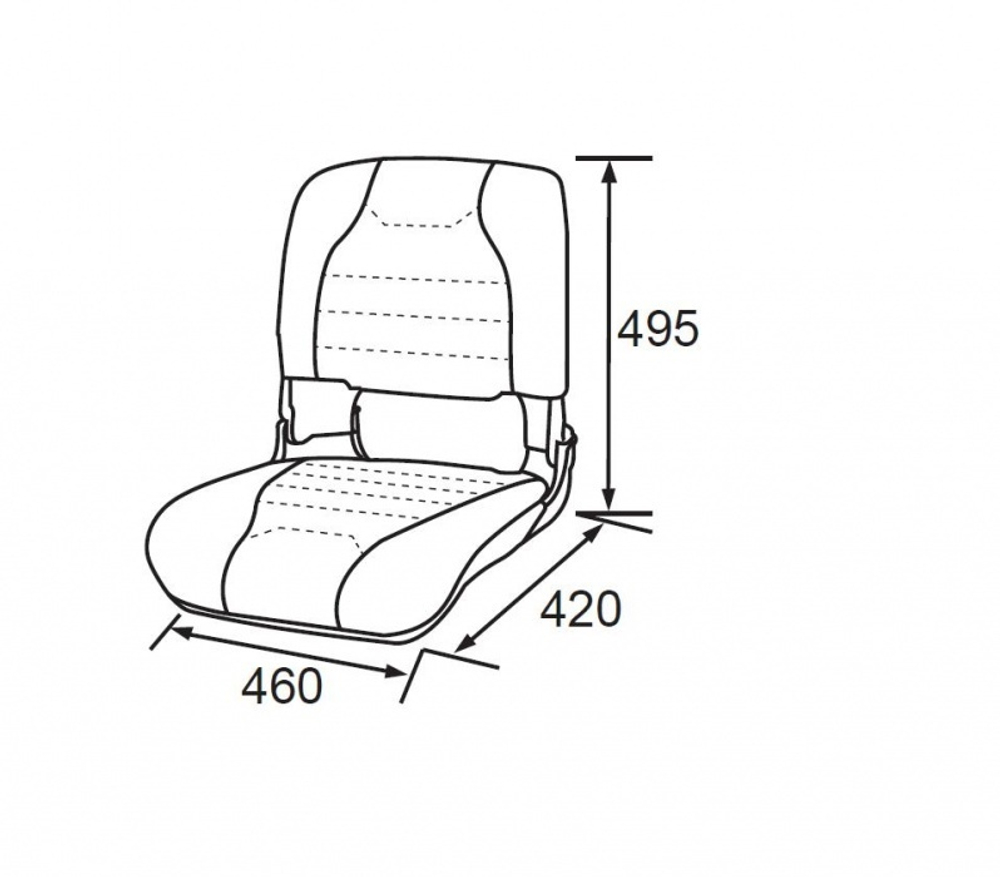 Кресло Highback Seat всепогодные - серый/синий