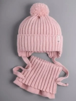 Шапка для девочки осенняя и снуд вязаные