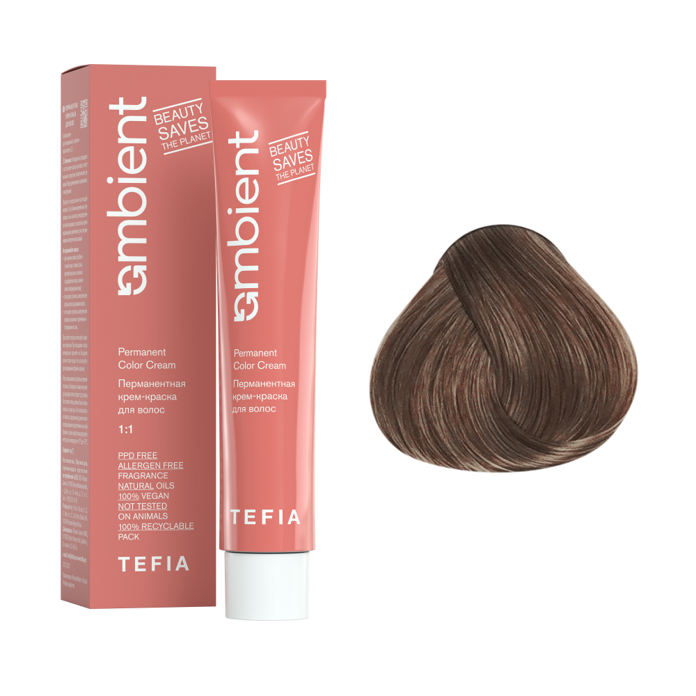 AMBIENT 8.0 Cветлый блондин натуральный,Перманентная крем-краска для волос,60 мл