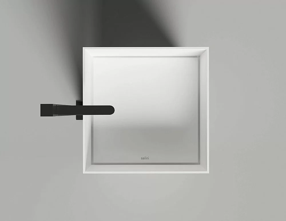 Раковина напольная Salini Armonia SQUARE 01 130521M 45 из искусственного камня S-Stone, белая матовая