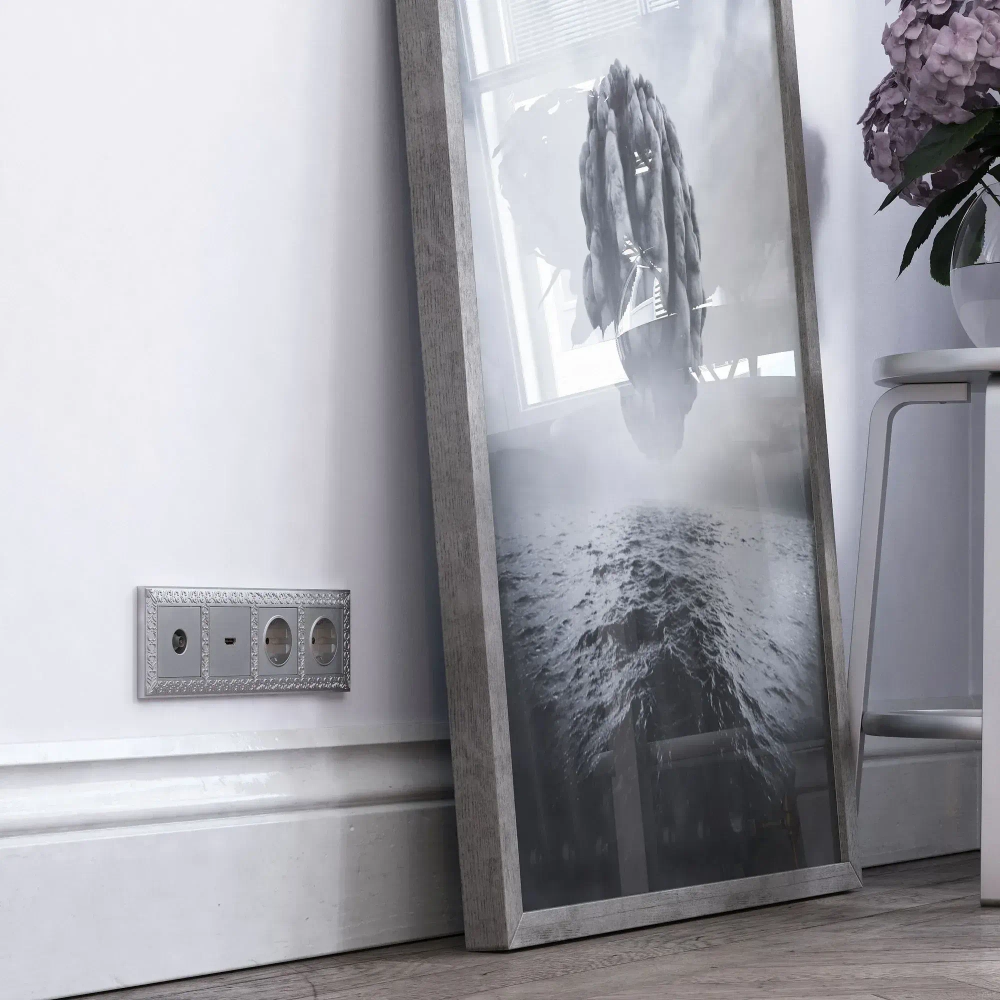 Рамка на 4 поста Antik (жемчужный) WL07-Frame-04