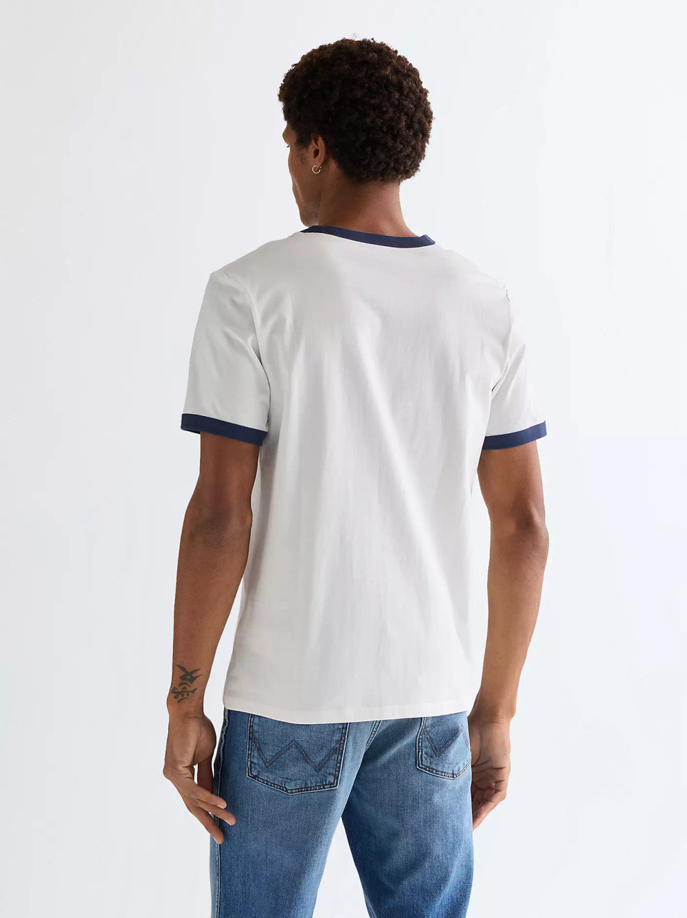 Футболка мужская WRANGLER RINGER TEE WORN WHITE
