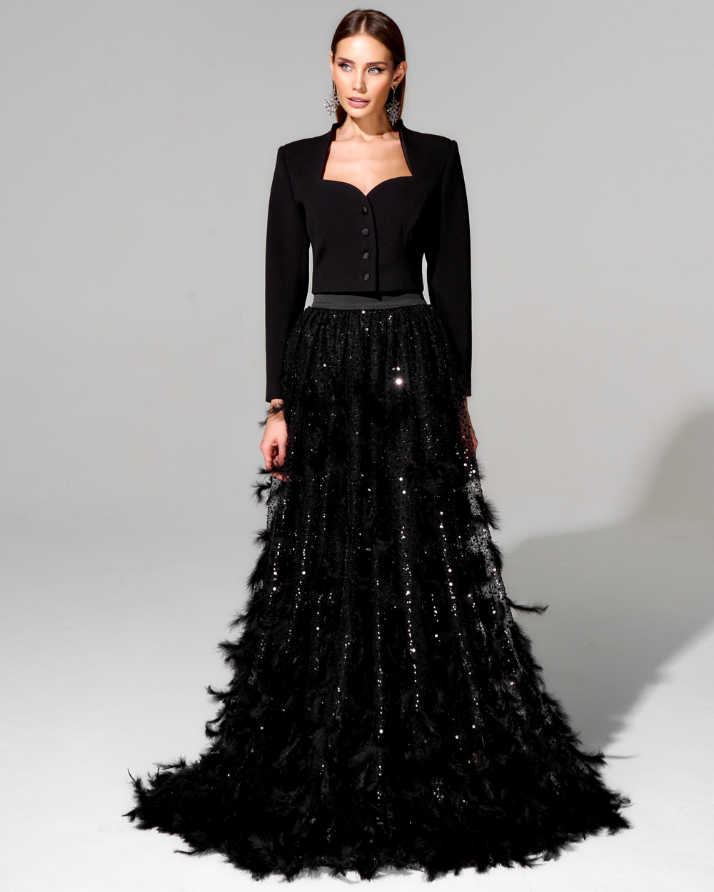 Юбка Goddess с вышивкой ручной работы