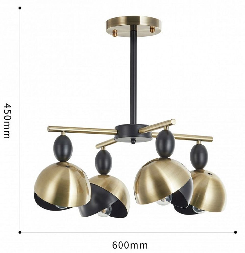 Люстра на штанге Arte Milano Neapolis-71307 271307/4 BK/GD