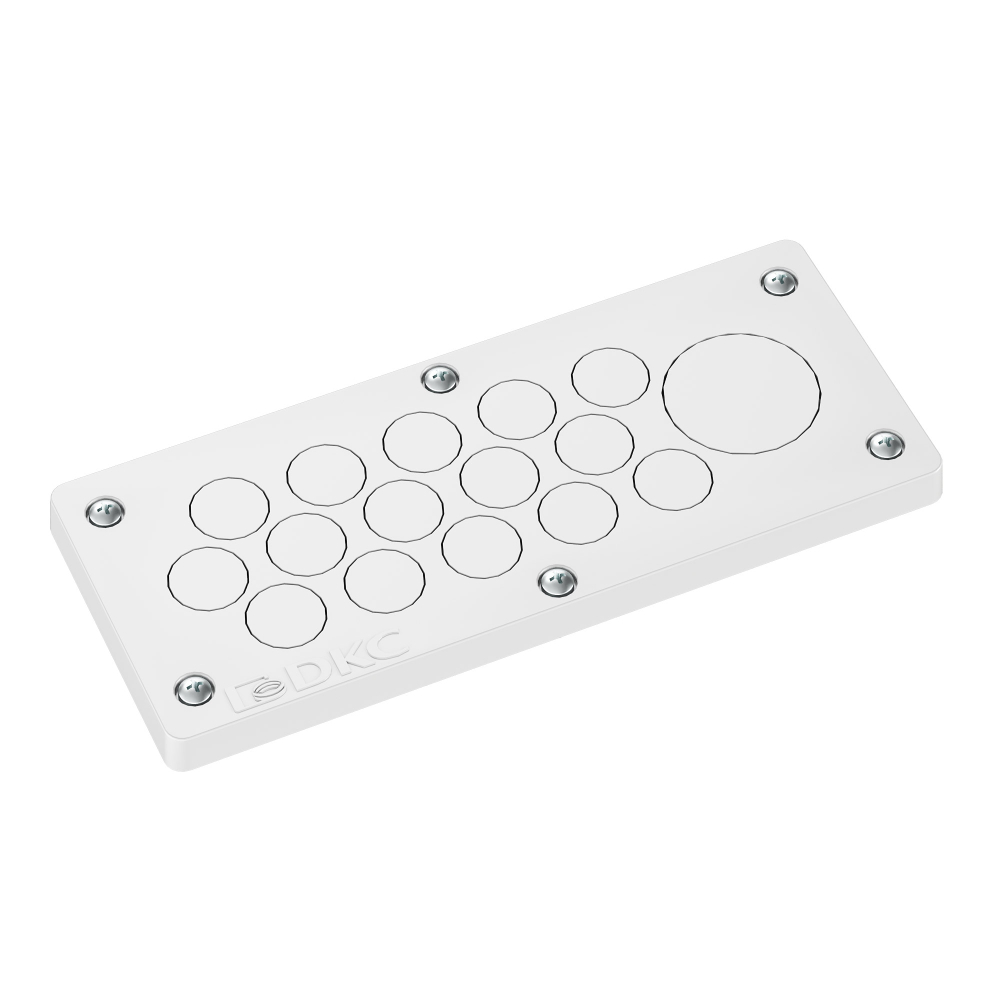 Мембранный кабельный ввод, EPDM, IP66, t эксп. -70..+90, ШхВ 216х89 мм,15xø2,0-20,0 мм, 1xø2,0-40,5 мм