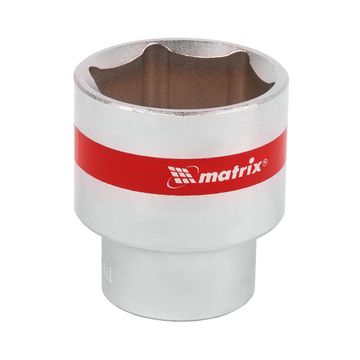 Головка торцевая, 30 мм, 6-гранная, CrV, под квадрат 1/2", хромированная Matrix 13130