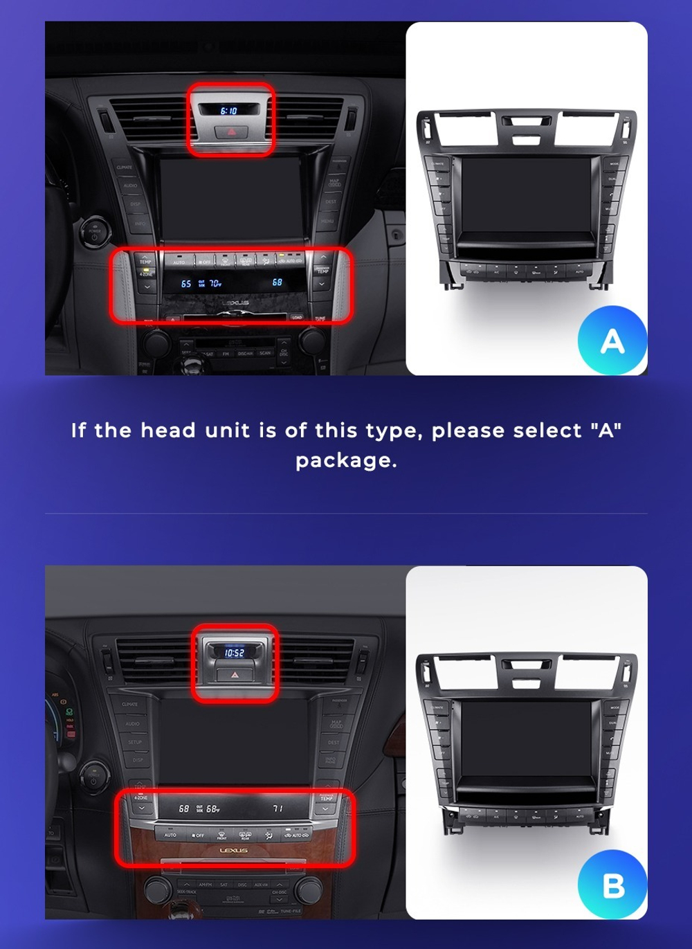 Комплект рамки с разъёмами 9" Lexus LS460 LS600H F40 (B)2009-2012 - Car-Smart 9696B