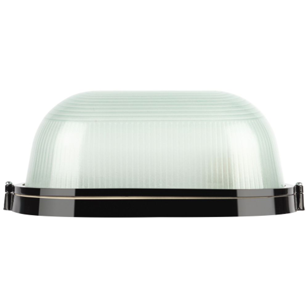 Светильник ЭРА НБП 04-100-001 Акватермо алюминий/стекло IP54 E27 max 100Вт 280х160 овал черный