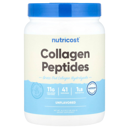 Nutricost, Пептиды коллагена, без добавок, 454 г (16,2 унции)