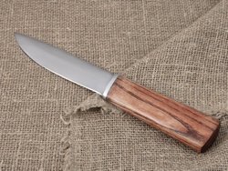 Якутский нож, сталь Х12МФ, рукоять ясень, кованый дол