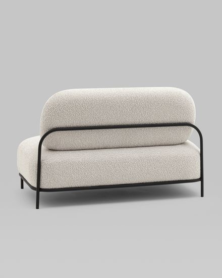 Диван Стоун ткань букле молочный