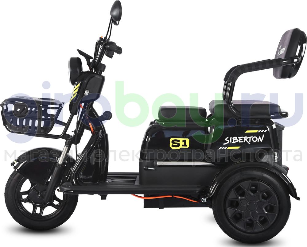 Электротрицикл SIBERTON S1 2000W (60V/21Ah) двухместный фото №4