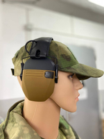 Тактические наушники с шумопоглощением/ Песок