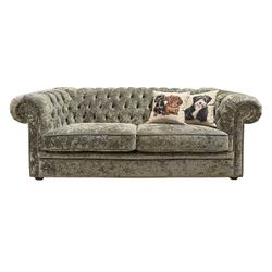 Диван для кабинета "Челси 2 Краш" трехместный