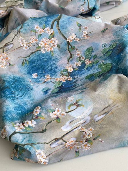 Отрез 50 см, ЯПОНСКИЙ ПРУД, 100% хлопок Handmade Fabrics 5