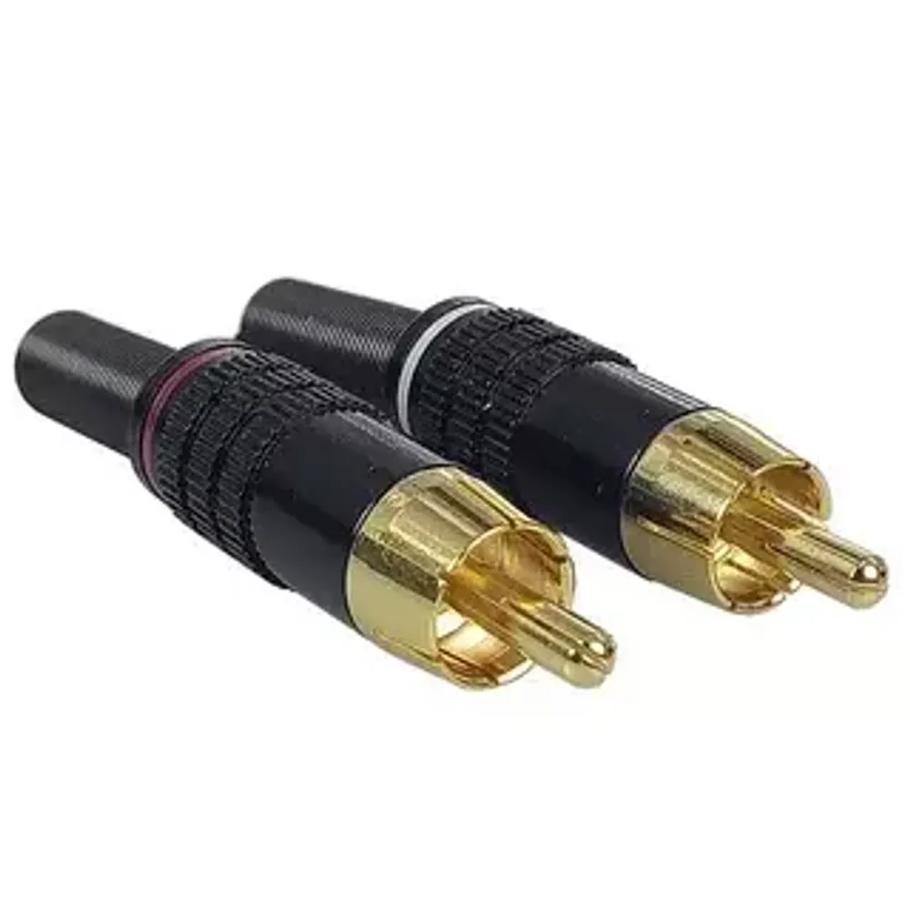 RCA (разъём кабельный), позолоченные контакты, для аудио, видеосигнала.