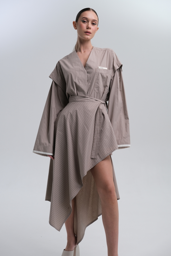 Костюм трансформер с баской Beige