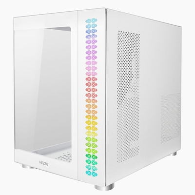 Ginzzu V580 RGB подсветка, закаленное стекло 1*USB 3.0,1*USB 2.0, AU Белый ATX