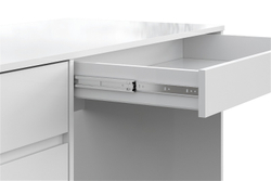 Стол компьютерный №13 Серия 2, Белый глянец