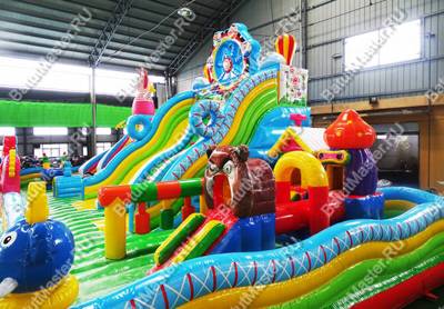 Коммерческий надувной батут "Парк чудес", 18*9*7 м