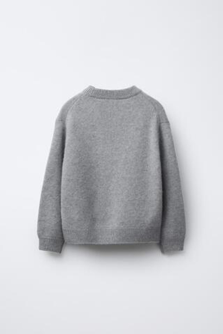 ZARA ДЖЕМПЕР ИЗ 100% КАШЕМИРА, СЕРЫЙ