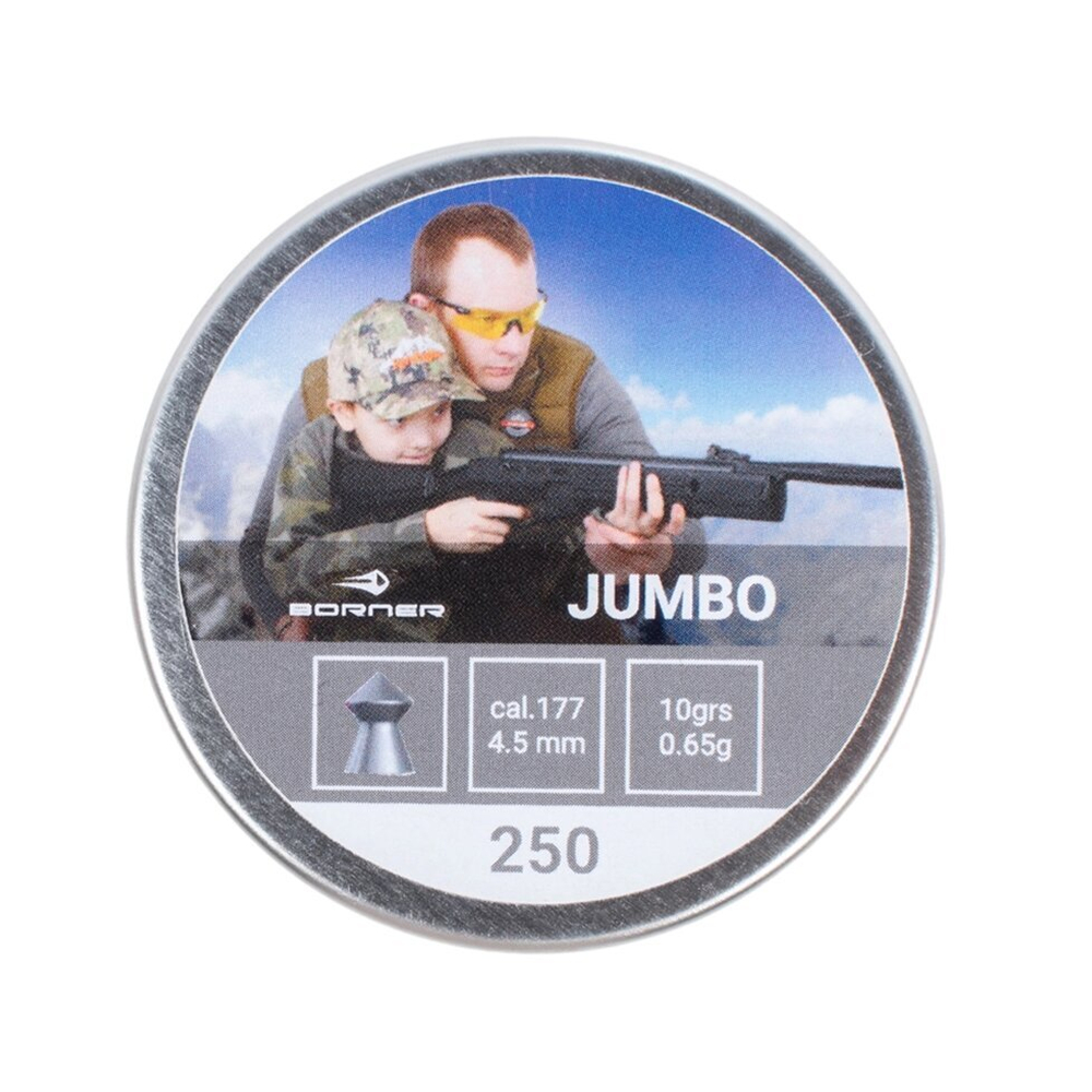 Пуля пневматическая Borner "Jumbo", 4,5 (250 шт.) 0,65 гр. 9 gr