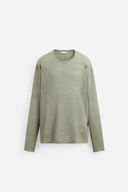 ZARA СВИТЕР ИЗ 100% ЛЬНА, РЫЖЕВАТО-КОРИЧНЕВЫЙ