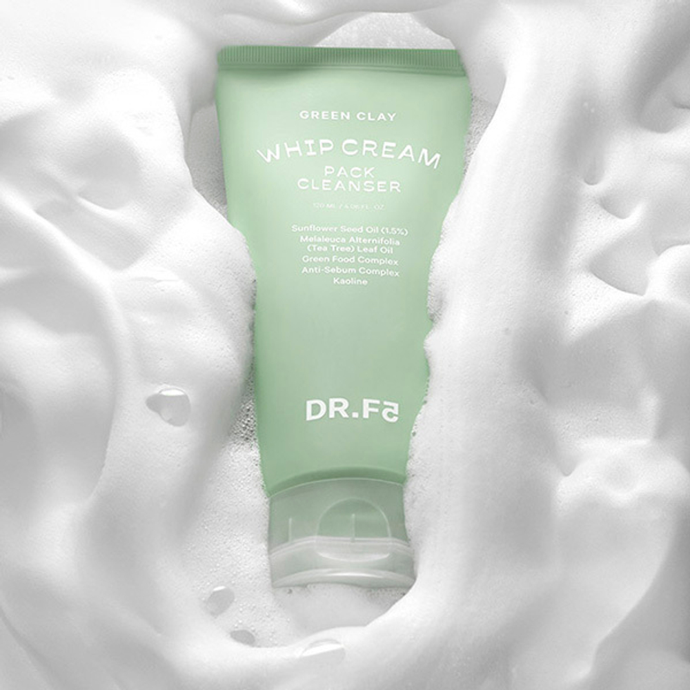 Очищающая маска-пенка с Зеленой глиной DR.F5 Whip Cream Pack Cleanser Green Clay 120мл