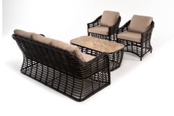 "Ницца" лаунж-зона из искусственного ротанга, цвет бронзовый