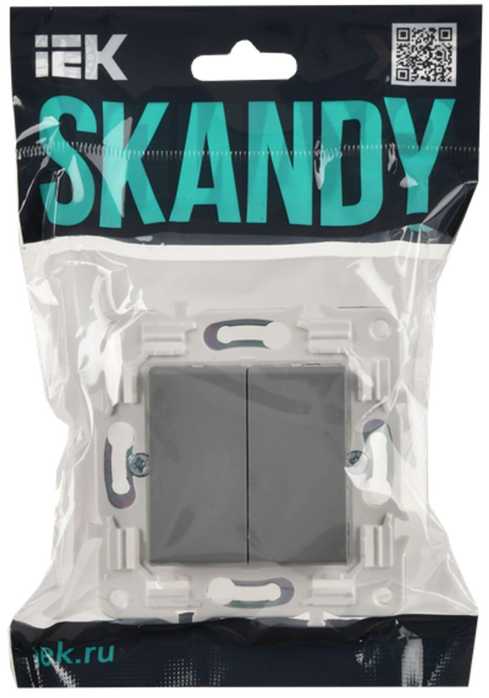 SKANDY Выключатель 2-клавишный перекрестный 10А SK-V06Gr серый IEK