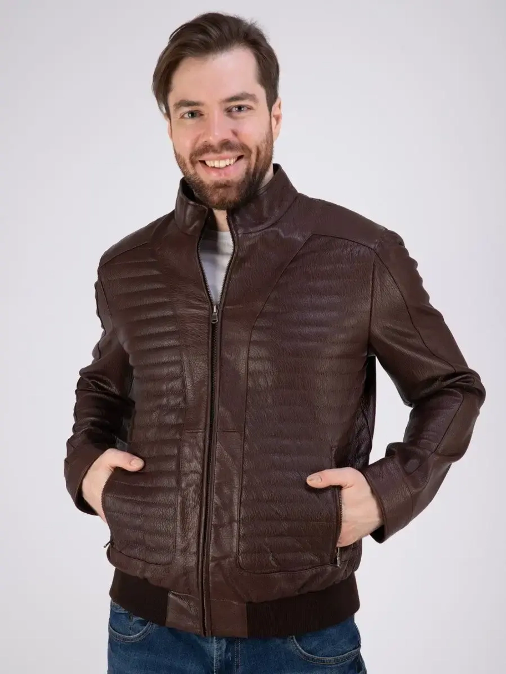 Куртка весна кожаная из натуральной кожи