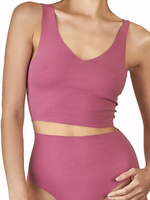 Короткий бесшовный топ (Размер: L) (Цвет: фиолетовый)