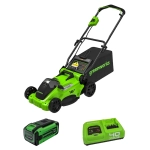 Аккумуляторная газонокосилка Greenworks GD40LM16XK8 40В (1 x 8 Ач, Быстрое ЗУ) нож 41 см, 2517907U8F