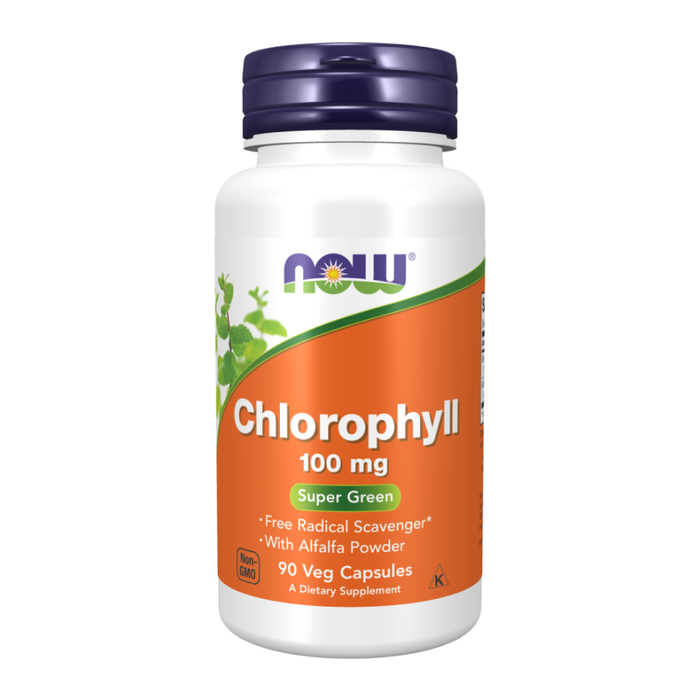 Хлорофилл 100 мг, Chlorophyll 100 mg, Now Foods, 100 мг, 90 капсул