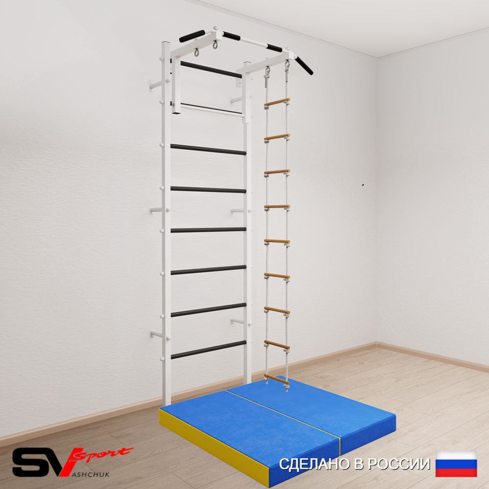 Шведская стенка Sv Sport 5114 (Турник стандарт/Лестница/Мат 1м)