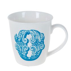 Кружка фарфоровая "Алфавит" v=360мл. (10видов) (min12) (транспортная упаковка)