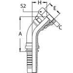 Фитинг DN 06 BSP (Г) 1/4 (45)