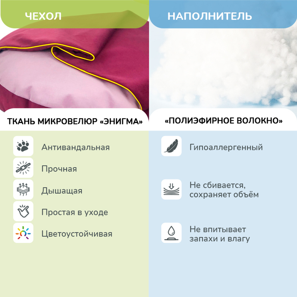 Лежанка-карман ZOOEXPRESS "Ампир" круглая мебельная ткань (лиловый/баклажан)