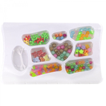 Набор для создания украшений-бусины Alingar, 225х205х30мм, "Brilliant 2", 8 вид. бус., подвес., 1х1,5 м резинка, карт. уп., европод.